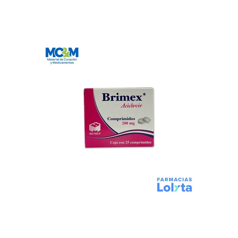ACICLOVIR 200 MG C/25 COMPRIMIDOS BRIMEX LAB BIOMEP | Website MC&M