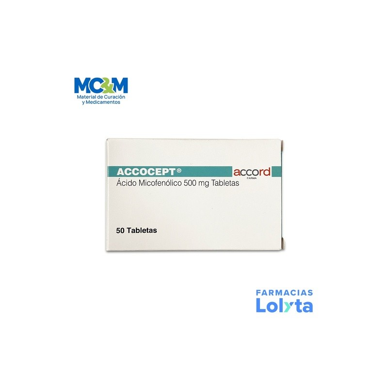 ACIDO MICOFENOLICO 500 MG C/50 TAB ACCOCEPT LAB ACCORD | Website MC&M