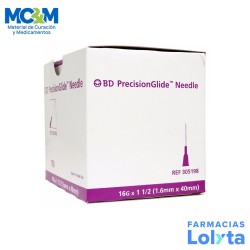 AGUJA HIPODERMICA 16G X 40 MM C/100 MORADA REF 305198 BD | Website MC&M