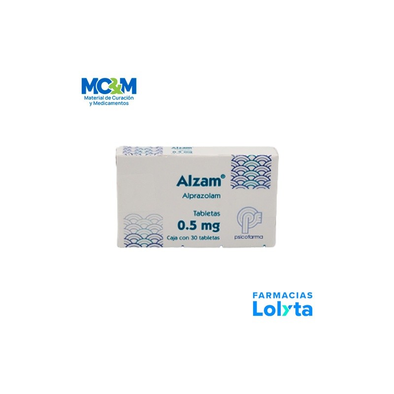 ALPRAZOLAM 0.5 MG C/30 TAB ALZAM LAB PSICOFARMA GRUPO II | Website MC&M