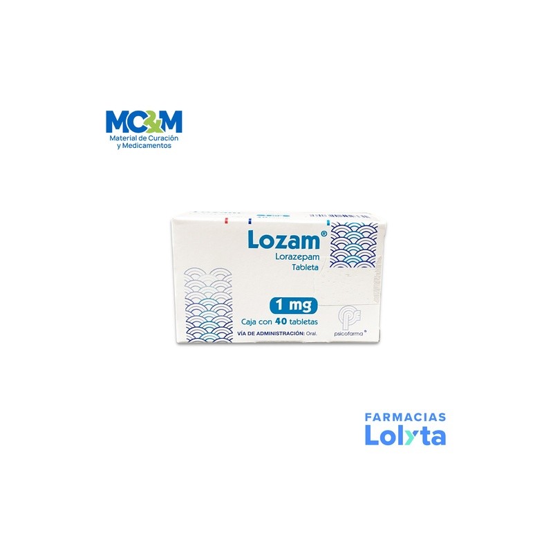 LORAZEPAM 1 MG C/40 TAB LOZAM LAB PSICOFARMA GRUPO II | Website MC&M