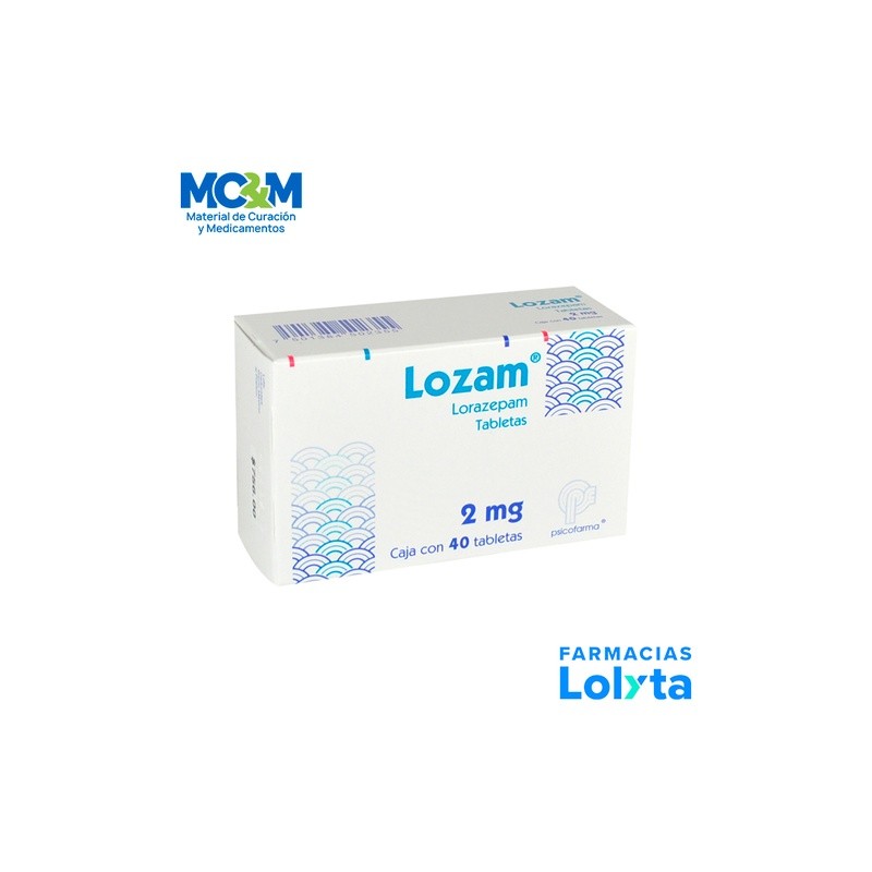 LORAZEPAM 2 MG C/40 TAB LOZAM LAB PSICOFARMA GRUPO II | Website MC&M