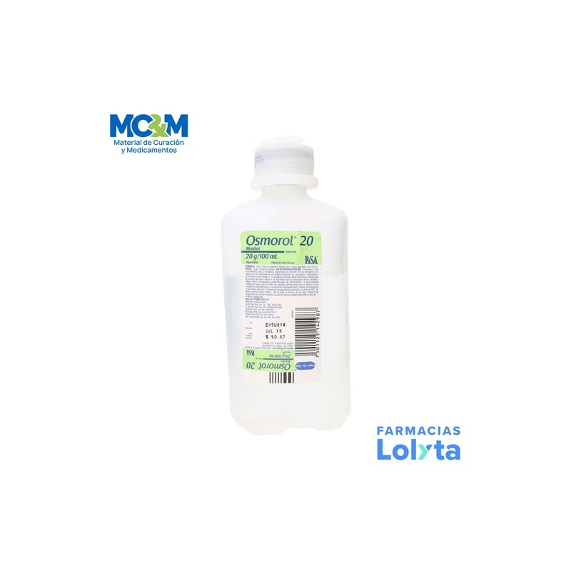 MANITOL 20G/100ML SOL INY C/250 ML OSMOROL LAB PISA | Website MC&M