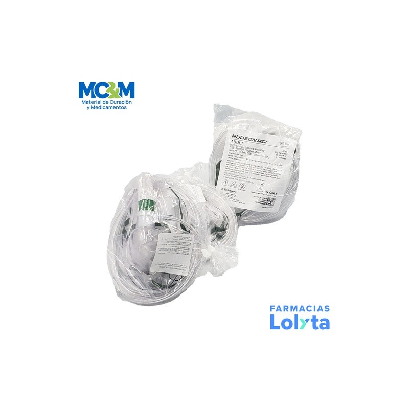 MASCARILLA DE OXIGENO C/RESERVORIO ADULTO 1007 HUDSON | Website MC&M