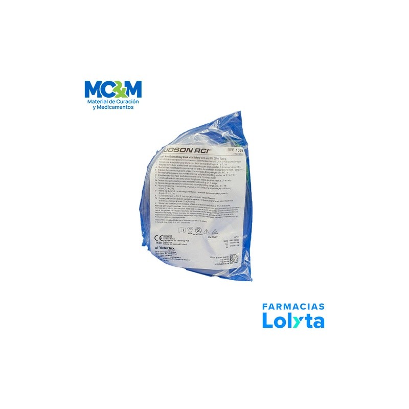 MASCARILLA DE OXIGENO C/RESERVORIO ADULTO 1059 HUDSON | Website MC&M