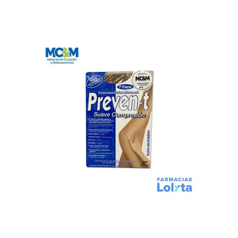 MEDIA DE SUAVE COMPRESION COLOR PIEL MEDIANA PREVEN-T | Website MC&M