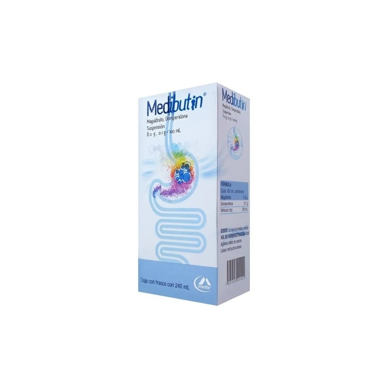 MEDIBUTIN SUSPENSION 8/0.1 G/100 ML C/240 ML MAGALDRATO DOMPERIDONA LAB MEDIX | Website MC&M
